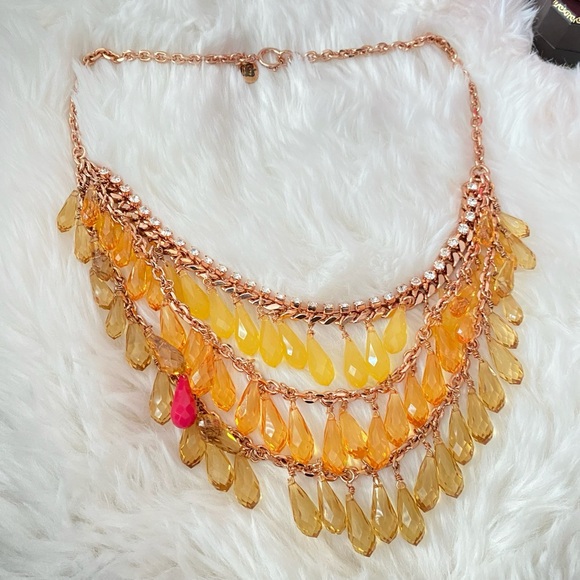 Juicy Couture Elegant Multi Layered Crystal Rhinestone Statement Necklace NIB - Picture 9 of 9